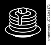 Pancake vector illustration in plate