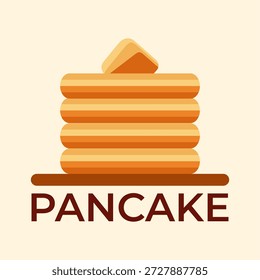 Pancake vector illustration in plate