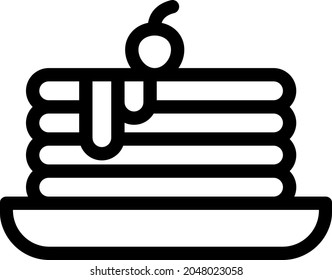 pancake vector thin line icon