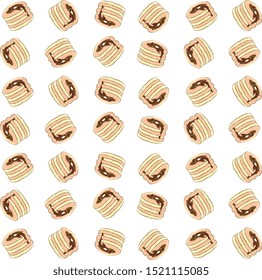 Pancake wallpaper, illustration, vector on white background.