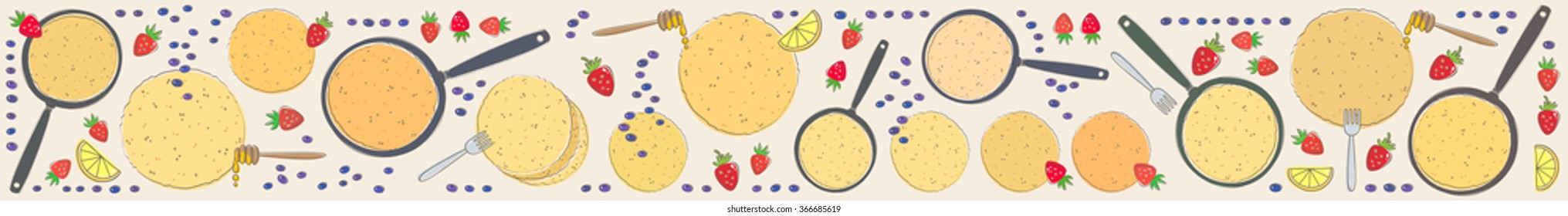 Pancakes banner horizontal