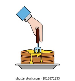 Pancakes breakfast food