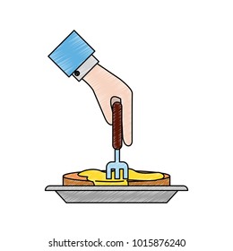 Pancakes breakfast food icon vector illustration graphic design