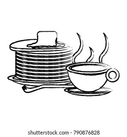 pancakes with butter icon