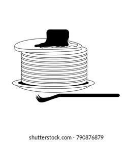 pancakes with butter icon