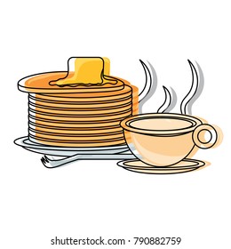 pancakes with butter icon