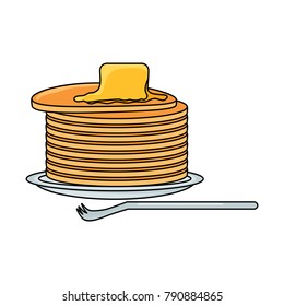 pancakes with butter icon