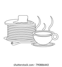 pancakes with butter icon