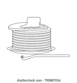 pancakes with butter icon