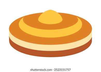 Icono plano de Arte vectorial limpio de panqueque aislado en fondo blanco.