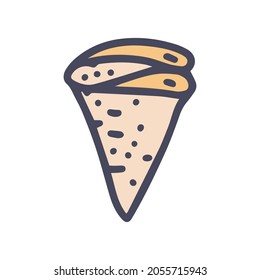 pancakes color vector doodle simple icon design