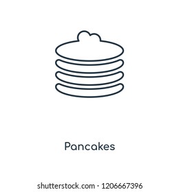 Pancakes concept line icon. Linear Pancakes concept outline symbol design. This simple element illustration can be used for web and mobile UI/UX.