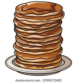 Pancakes in a dish on white��