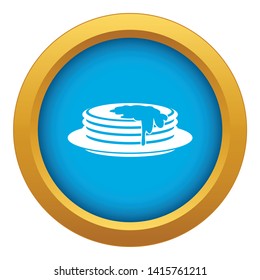 Pancakes icon blue vector isolated on white background for any design
