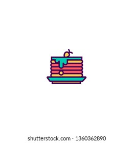 Pancakes icon design. Gastronomy icon vector illustration