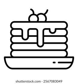 Pancakes Icon Element For Design