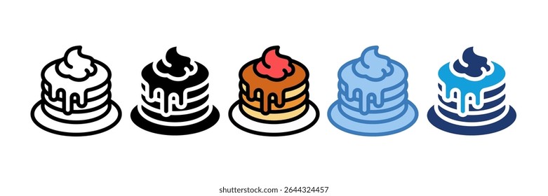 Elemento de icono de panqueques para diseño