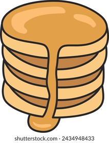 Pfannkuchen-Ikone im flachen Stil. Pfannkuchen Vektor-Illustration auf weißem isolierten Hintergrund. Pancakes Geschäftskonzept.