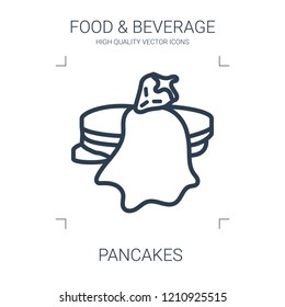 pancakes icon. high quality line pancakes icon on white background. from food collection flat trendy vector pancakes symbol. use for web and mobile
