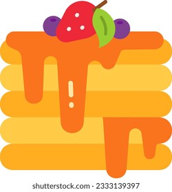 Icono de tortitas. Adecuado para aplicaciones móviles.