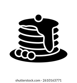 pancakes icon on white background