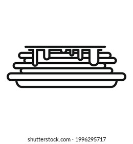 Pancakes icon. Outline Pancakes vector icon for web design isolated on white background