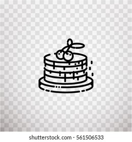 pancakes icon pixel Perfect on transparent background.  line flat style Vector illustration.