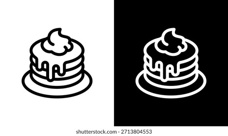 Panqueques con diseño de conjunto de iconos