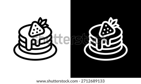 Pancakes With Icon Set Design