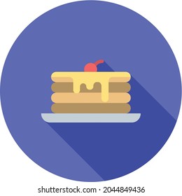 Imagen vectorial de icono de crepes. También se puede usar para Fitness físico. Adecuado para aplicaciones móviles, aplicaciones web y medios impresos.