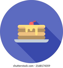 Pancakes icon vector image. Can also be used for Food, Drinks and Confectionery. Suitable for mobile apps, web apps and print media.