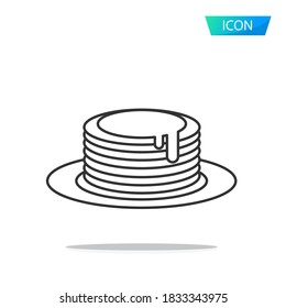 Pancakes-Symbol, Vektorgrafik einzeln auf weißem Hintergrund.