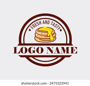 pancakes icon vector icon pancake, suitable for restaurant, food truck and cafe logo template logo bakery design elemen