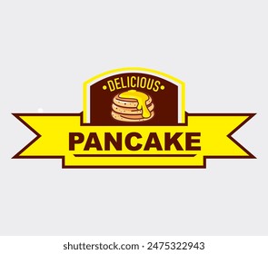 pancakes icon vector icon pancake, suitable for restaurant, food truck and cafe logo template logo bakery design elemen