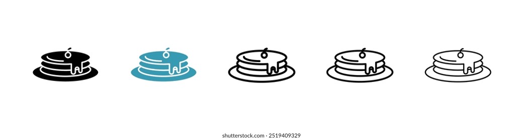 Conjunto de iconos de Vector de panqueques. EPS 10