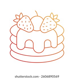 pancakes icon with white background vector stock illustration