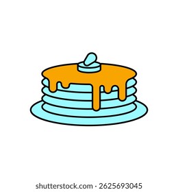 pancakes icons  symbol vector elements for infographic web