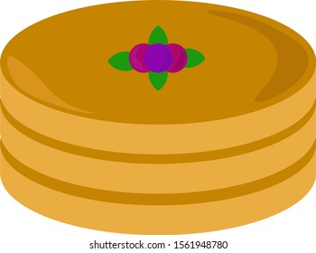 Pancakes, illustration, vector on white background.