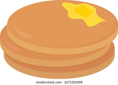 Panqueques, ilustración, vector sobre fondo blanco.