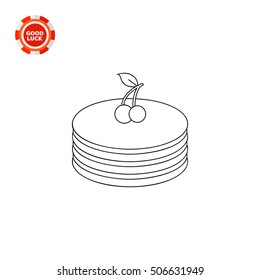 Pancakes Line Icon