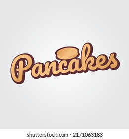 Logo Pancakes Diseño Panadería Icono Vector