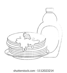 pancakes with maple syrup
