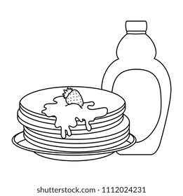 pancakes with maple syrup