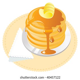 Pancakes with maple syrup
