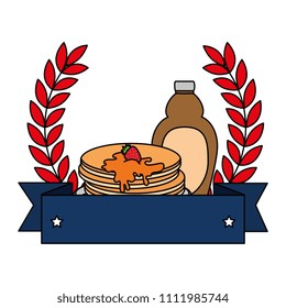 pancakes with maple syrup frame