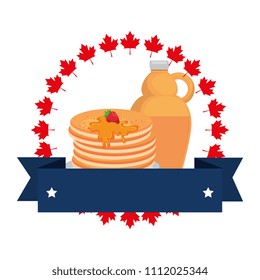 pancakes with maple syrup frame