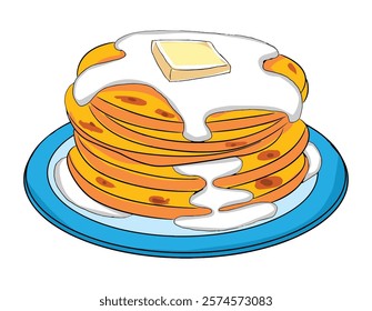 pancakes on white plate delicious dessert