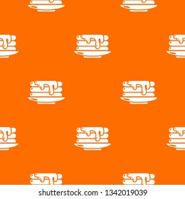 Pancakes pattern vector orange for any web design best