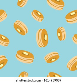 Pancakes Seamless Pattern Background or Wallapaper