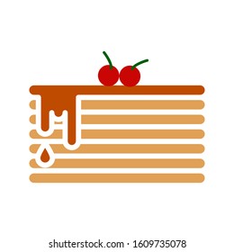 pancakes sign icon and symbol. vector illustration